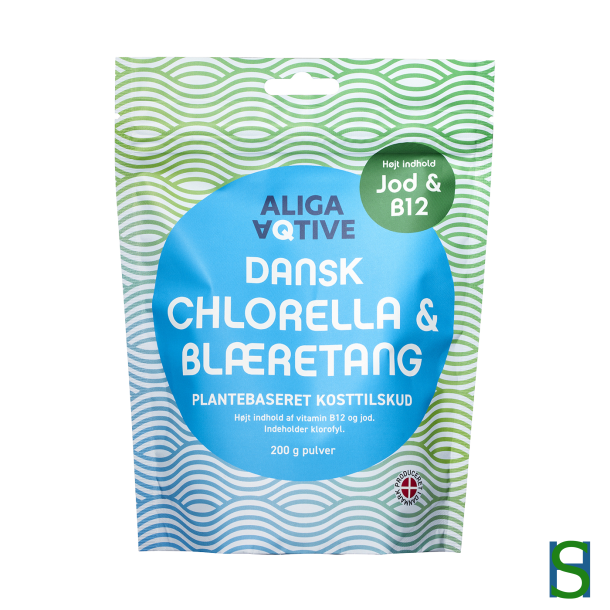 Aliga Aqtive Dansk Chlorella &amp; Blretang Pulver (200 g)