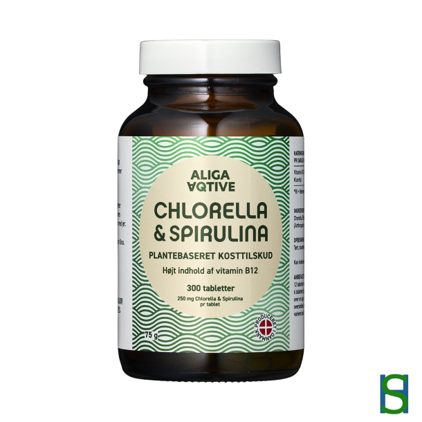 Aliga Aqtive Chlorella &amp; Spirulina 250 mg (300 tabl.)