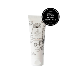 Flowus Daily Balance Face Cream 50 ml. Hvid tube med elegante, sorte botaniske stregtegninger og m�rke for Nordic Natural Beauty Awards.