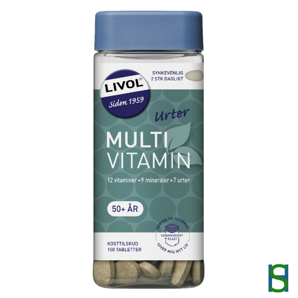 Livol Multivitamin m.urter 50+ (150 stk.)
