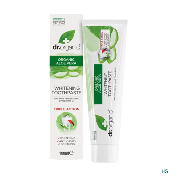 Dr. Organic Tandpasta Aloe Vera 100 ml.