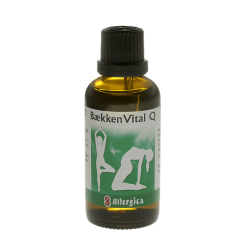 Allergica B�kkenVital Q 50 ml flaske med hvidt m�rkat og lysebl�/violette detaljer. Dansk h�ndpotenseret hom�opati.