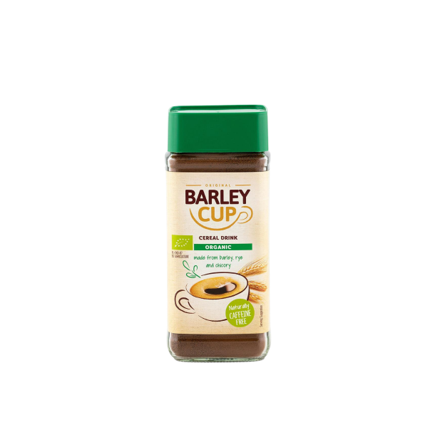 R�mer Barley Cup Kornkaffe �kologisk 100g koffeinfri instant kaffeerstatning hos Helseservice.