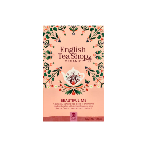 English Tea Shop Beautiful Me �kologisk urtete 20 breve med gotu kola og kamille.