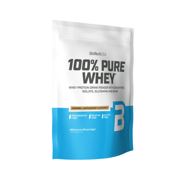 BioTechUSA 100% Pure Whey Protein Caramel-Cappuccino 454g