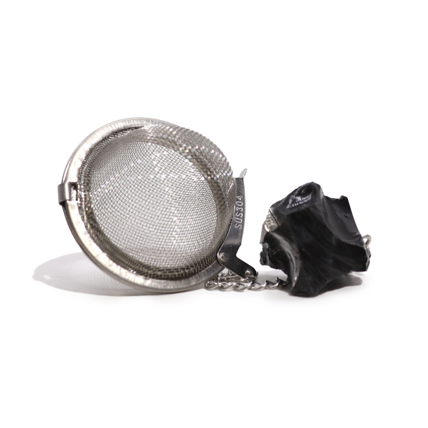 1 stk. Te-�g med R� Sort Obsidian - Black Obsidian