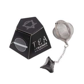 1 stk. Te-�g med R� Sort Obsidian - Black Obsidian