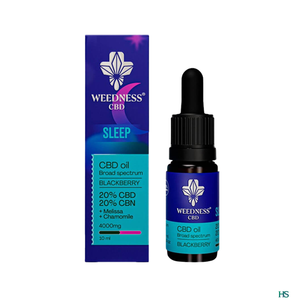 Weedness Sleep Blackberry 20% CBD 20% CBG Oil 10 ml