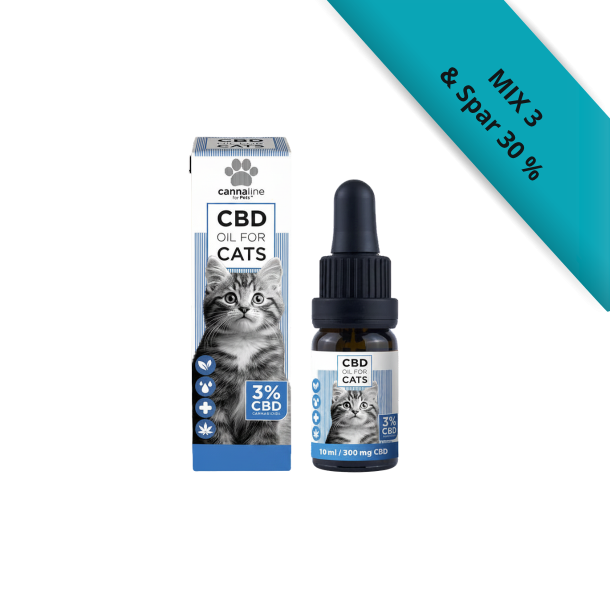 Cannaline CBD PET oil 3% specialolie til katte hos Helseservice.