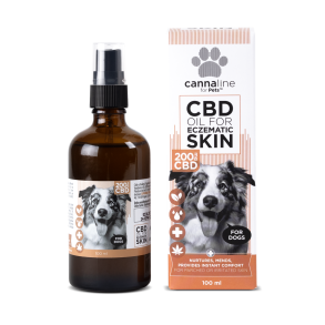 Cannaline CBD Oil for Eczematic Skin for Dogs 200 mg CBD -100 ml