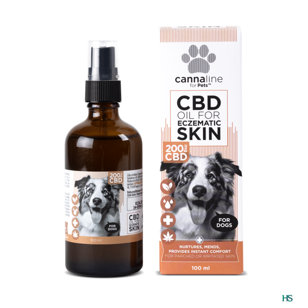 Cannaline CBD Oil for Eczematic Skin for Dogs 200 mg CBD -100 ml