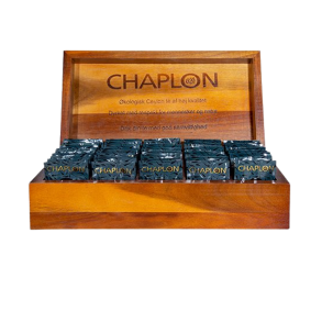 Chaplon Tekasse i tr med 50 tebreve