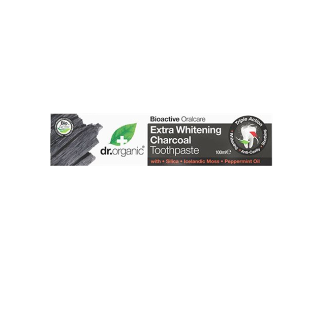 Dr. Organic Tandpasta Charcoal Extra Whitening 100ml