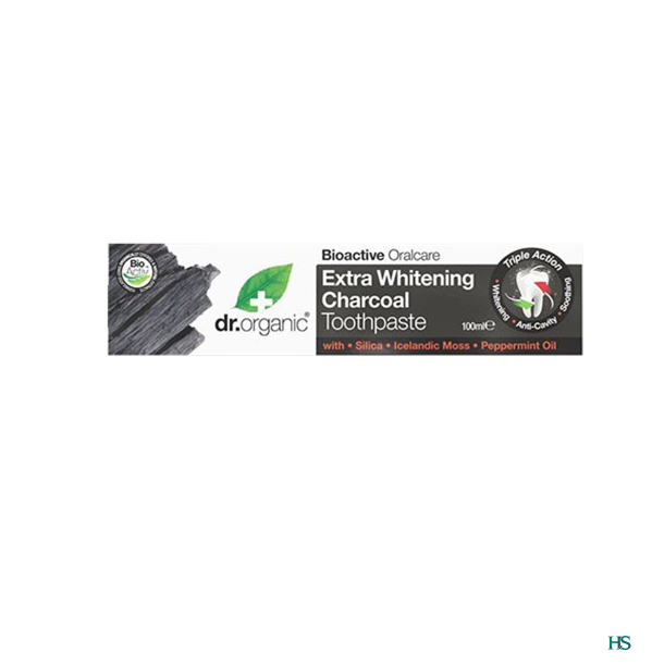 Dr. Organic Tandpasta Charcoal Extra Whitening 100ml