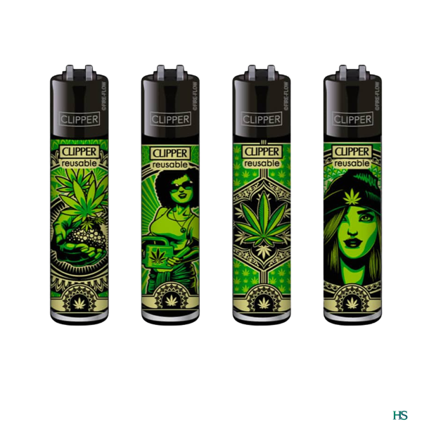 Clipper Premium Lighter - Grass Art 2 Ass.