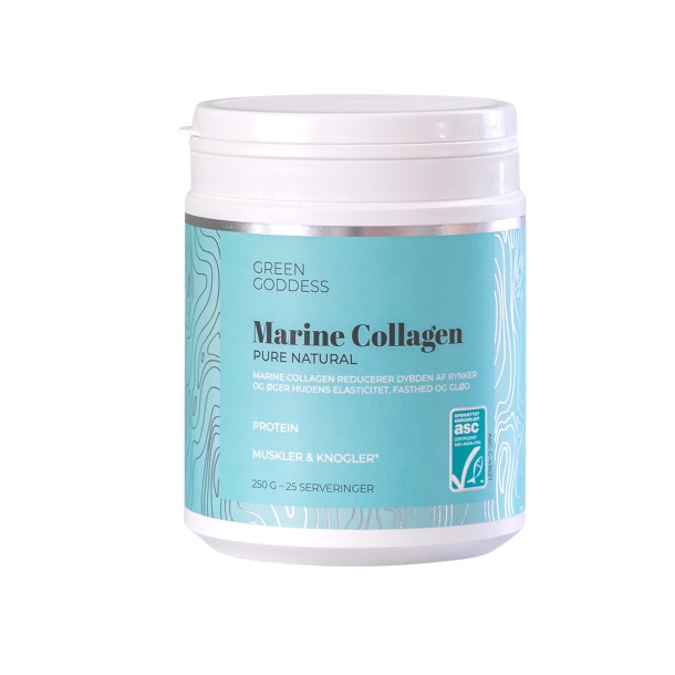 Green Goddess Marine Collagen Pure Natural 250g pulver b�tte ASC m�rket.