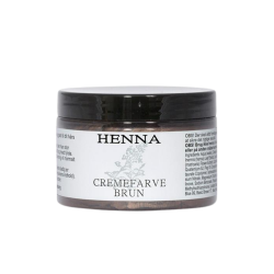 R�mer Henna Cremefarve Brun 140 ml krukke med naturlig plantebaseret h�rfarve til sk�nsom pleje hos Helseservice.