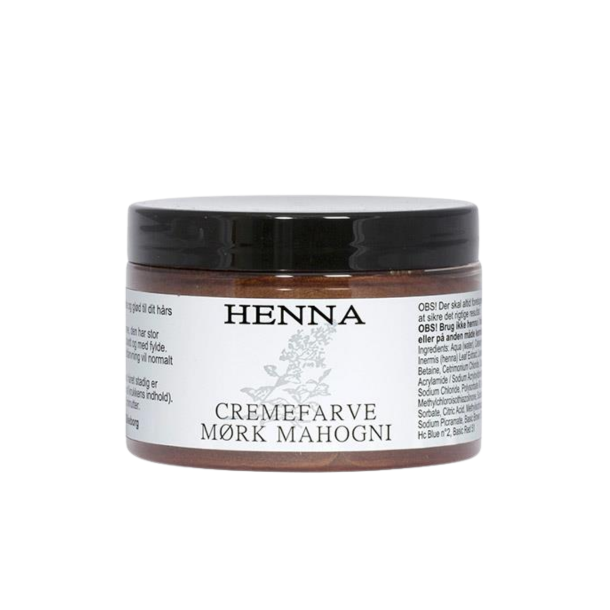 R�mer Henna Cremefarve M�rk Mahogni 140 ml krukke med intensiv plantebaseret h�rfarve til naturlig pleje hos Helseservice.