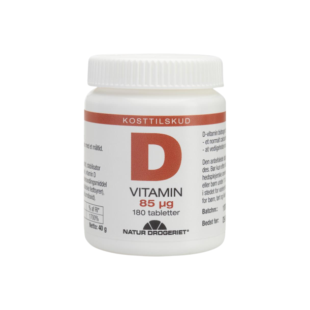 Natur drogeriet D-vitamin 85 mcg 180 stk.