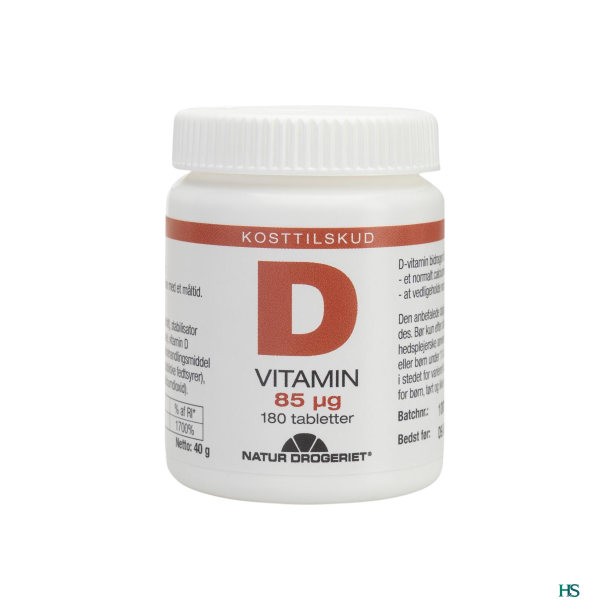 Natur drogeriet D-vitamin 85 mcg 180 stk.