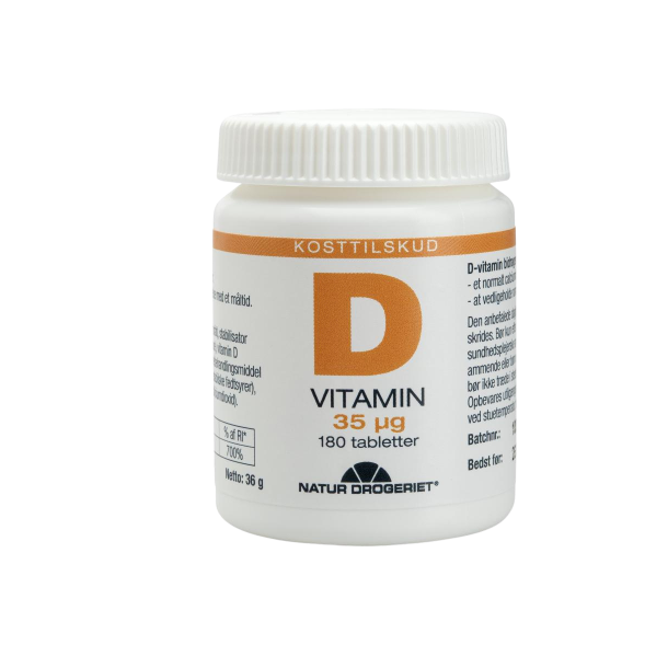Natur Drogeriet D-vitamin 35 Ug 180 tab.