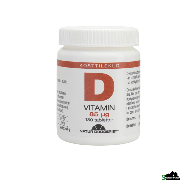 Natur drogeriet D3-vitamin 85 mcg 180 stk.