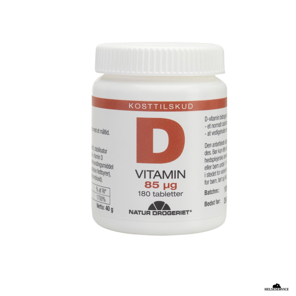 Natur drogeriet D3-vitamin 85 mcg 180 stk.