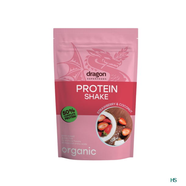 Dragon Protein shake jordbr og kokos ko 450g