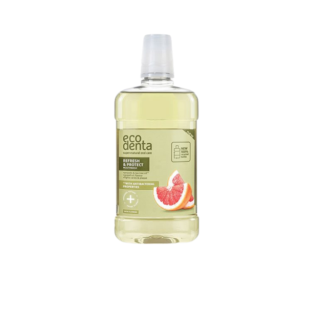 Ecodenta Mundskyl 500ml med Propolis og Tea Tree olie mod plak.