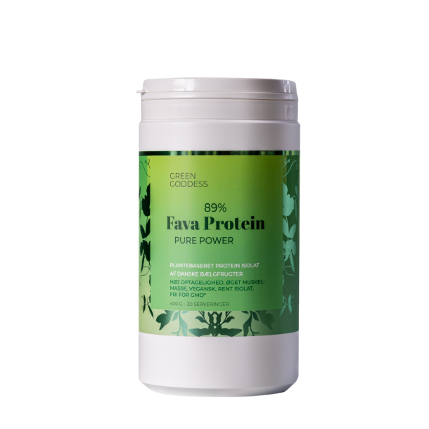 Green Goddess Pure Power neutral vegansk proteinpulver 400g dansk favab�nne isolat.