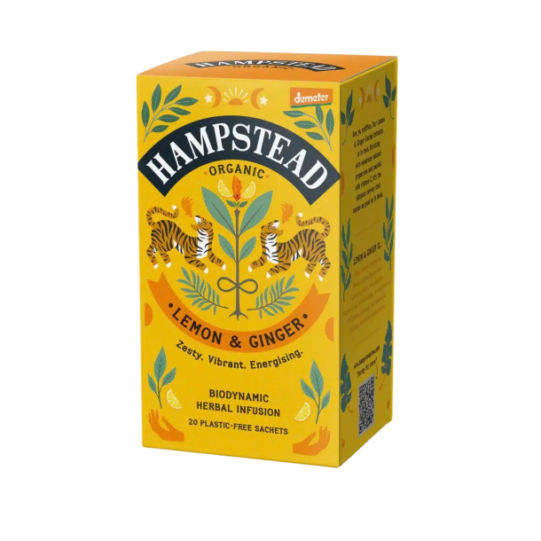 Hampstead citron og ingef�r �kologisk demeter te 20 breve biodynamisk.