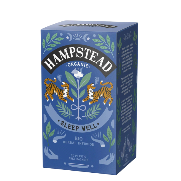 Hampstead Sleep Well �kologisk rooibos te med vanilje og kamille 20 breve.