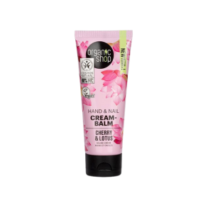 Organic shop Hand & Nail Cream-Balm Cherry & Lotus 75 ml