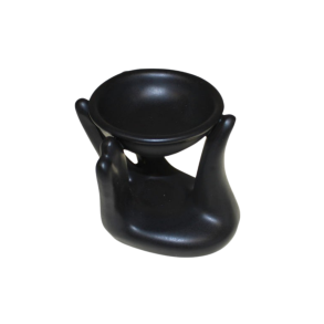 Duftlampe 'Helping Hand' � Sort Keramik (10 cm)