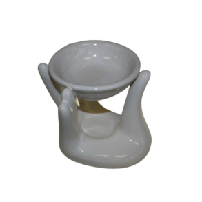 Duftlampe 'Helping Hand' � Hvid Keramik (10 cm)