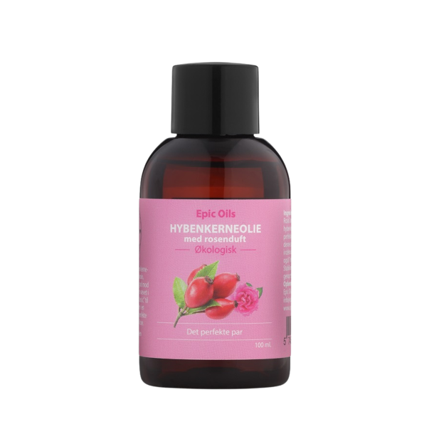 Epic Oils Hybenkerneolie med rosenduft 100ml �kologisk ansigtsolie.