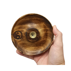 Yin &amp; Yang R�gelseholder � H�ndsk�ret Mangotr� til Pinde &amp; Cones