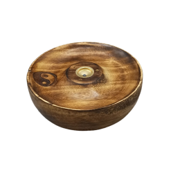 Yin &amp; Yang R�gelseholder � H�ndsk�ret Mangotr� til Pinde &amp; Cones