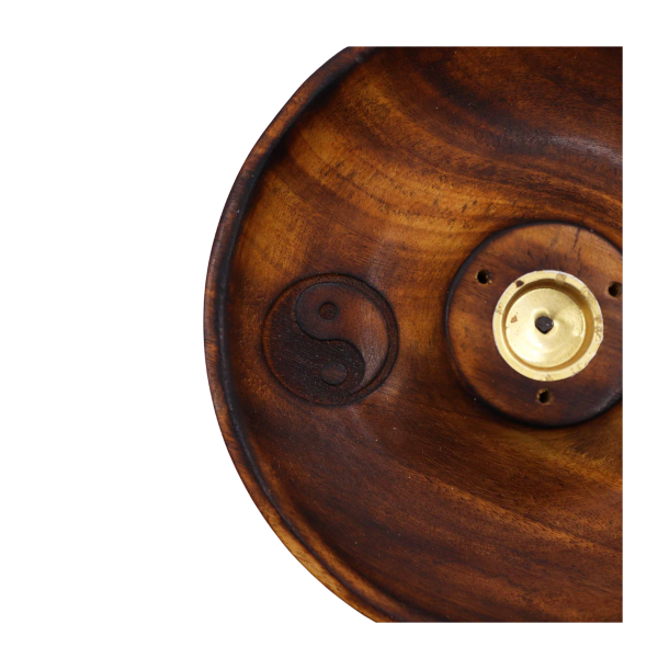 Yin &amp; Yang R�gelseholder � H�ndsk�ret Mangotr� til Pinde &amp; Cones