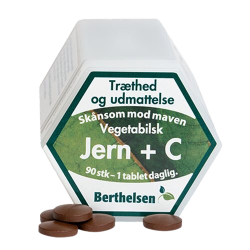 Berthelsen Jern + C med brune tabletter &ndash; pakke med 90 tabletter