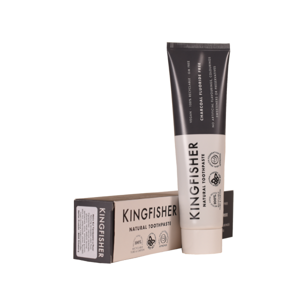 Kingfisher Aktiv Kul Tandpasta uden fluor 100 ml