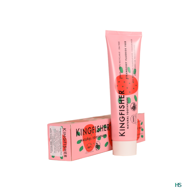 Kingfisher Jordbr Brnetandpasta uden fluor 100 ml