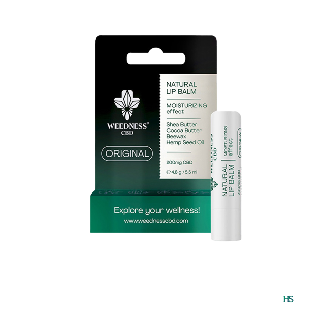 Weedness Natural Lip balm med fugtgivende effekt med 4% CBD