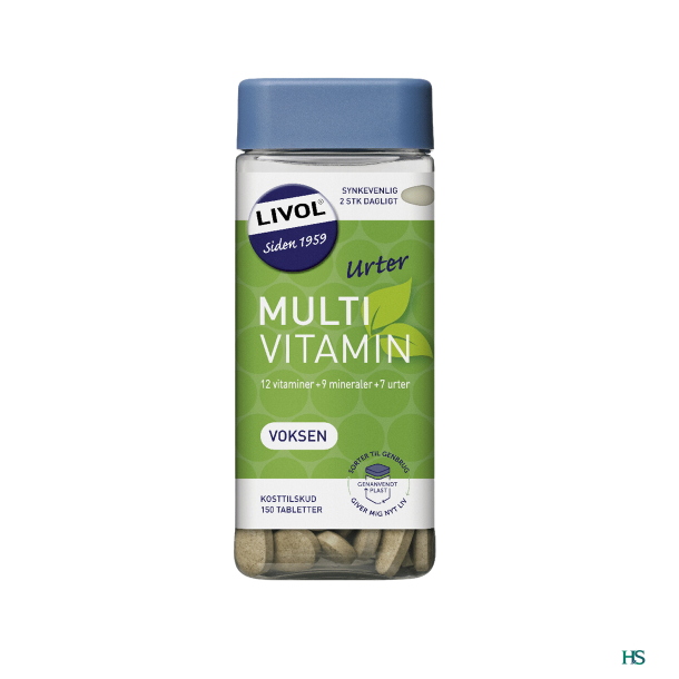 Livol Multivitamin m.urter 150 stk.