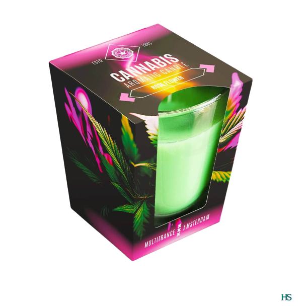 Haze cannabislys med rosenduft