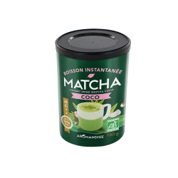 Aromandise Matcha Instant Latte Coco 150g �kologisk pulver til cremet matcha latte med kokos.