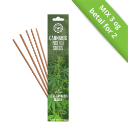 �ske med Multitrance Cannabis Incense Sticks i duftvarianten Fresh Leaves.