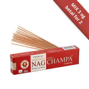 Golden Nag Champa � Eksklusiv H�ndrullet R�gelse 15 sticks