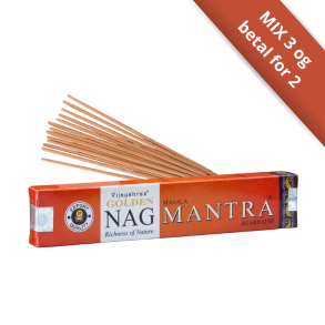 Golden Nag Mantra � Eksklusiv H�ndrullet R�gelse 15 sticks