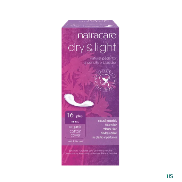 Natracare Dry and Light Plus  Inkontinensbind 16 stk.